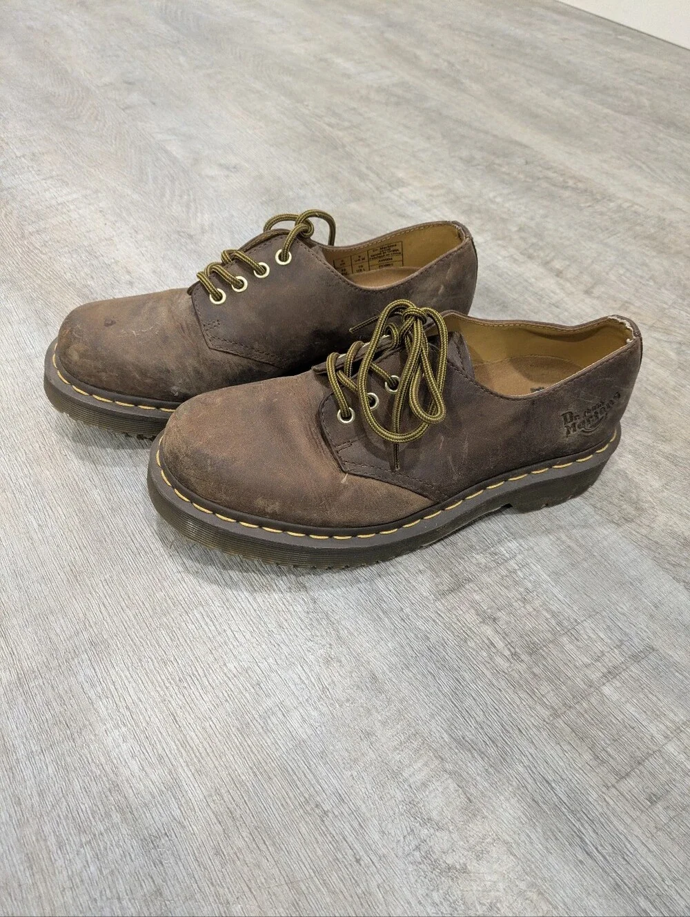 Vintage Dr. Martens Brown Leather Oxfords Size 9